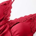 thumbnail image 2 of Feimerou Womens Pajama Sets 5pcs Silk Pajamas for Women Sexy Camisole Built In Bras Soft Satin Robe Loungewear Pjs Pants Sets Winter, 2 of 8