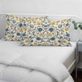 thumbnail image 4 of Vintage Blue Yellow Standard Size Pillow Cover, Pillowcase Protectors with Zipper, Breathable Decorative Throw Pillow Case Cover, Spring Enchanted Garden Florals Pillow Shams for Couch Sofa 20x26Inch, 4 of 8