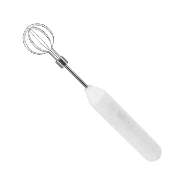 Electric Mixer, ABS and Stainless Steel Portable Round Mixing Head Electric Handheld Milk Frother Wand, Cordless 3 Speeds Egg Beater Milkshake Blender for Mixing Coffee Milk Egg