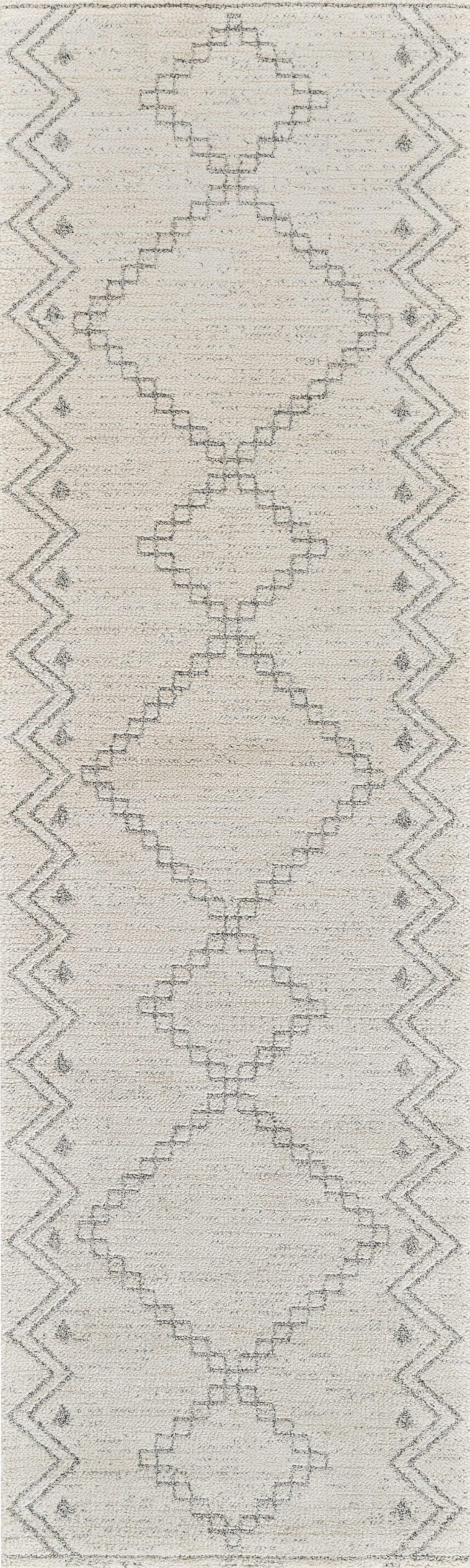 Tapis d'interieur abstrait Rug Branch Casa, beige creme, boheme - Salon, chambre, salle a manger et cuisine