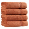 thumbnail image 2 of Superior Egyptian Cotton Absorbent Caramel Brown Bath Towel Set of 2, 2 of 13