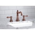 thumbnail image 2 of Kingston Brass FSC197ALAC English Classic Two-Handle 3-Hole Deck Mount Widespread Bathroom Faucet with Brass Pop-Up in Antique Copper, 2 of 8