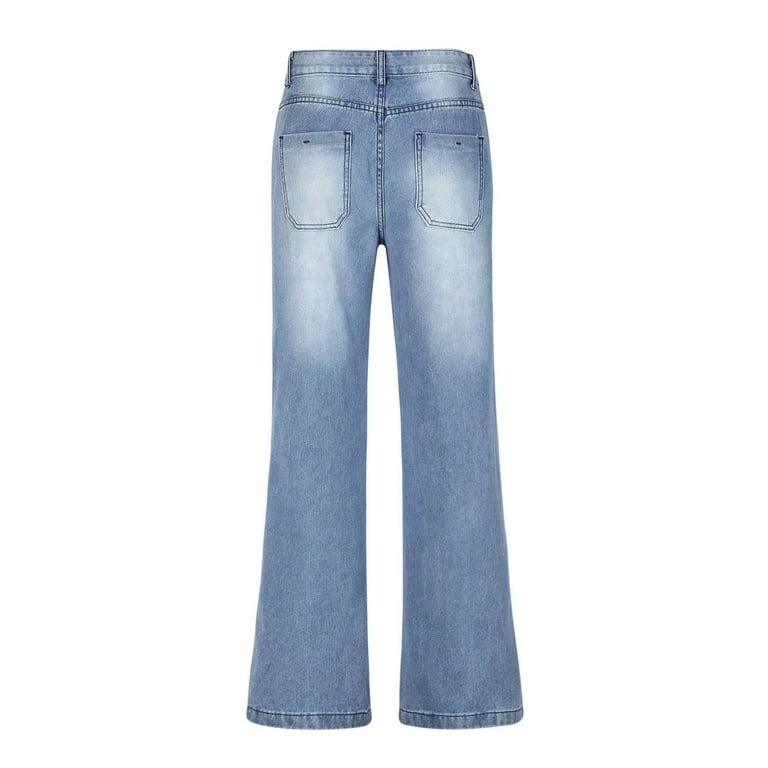 High Waisted Denim Wide Leg Pants for Women Y2k Streetwear High Waisted Denim Wide Leg Pants for Women Y2k Streetwear