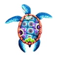 thumbnail image 2 of Metal Turtle Home Art Garden Hanging Ornament Decoración de esculturas Decoración de sala de estar única para baño interior al aire libre azul, 2 of 9