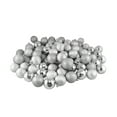 thumbnail image 2 of Northlight Shatterproof 3-Finish Christmas Ball Ornaments - 2.5" (60mm) - Silver - 100ct, 2 of 3