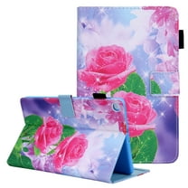 Allytech Flip Case for Samsung Galaxy Tab A7 Lite 8.4 inch SM-T220/T225 2021 Released, Premium PU Leather Scratch-Free Kickstand Card Slots Case for Galaxy Tab A7 Lite 2021(SM-T220), Pink Rose