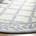 thumbnail image 6 of SAFAVIEH Chelsea Alecia Geometric Borders Wool Runner Rug, Ivory/Light Blue, 2'6" x 10', 6 of 9