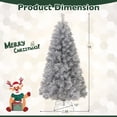 thumbnail image 4 of Patiojoy 5 FT Artificial Christmas Tree Pre-lit Xmas Tree with  Branch Tips LED Lights Silver Tinsel Leaves, 4 of 9