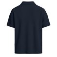 thumbnail image 6 of FINALGANG Mens Solid Color Polo Neck Short Sleeve Waffle Knit Lace Up TShirt For Casual Daily Wear Bohemian Style Outings Themed Party Activities Navy XXL, 6 of 8