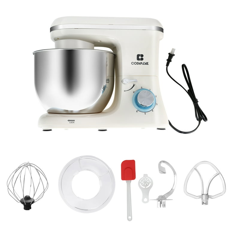 Aucma Stand Mixer,7.4QT 6-Speed Tilt-Head Food Mixer, Electric Kitchen  Mixer with Dough Hook, Wire Whip & Beater