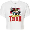 thumbnail image 3 of Marvel Thor - Collegiate - Juniors Cropped Graphic T-Shirt, 3 of 5