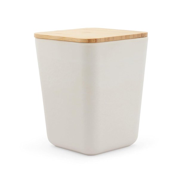 Eco-friendly Bamboo Fibre Storage Container - Beige, 1000ml | Airtight Canister With Lid - Reusable, Lightweight, Durable, Break Resistant, Easy To Clean