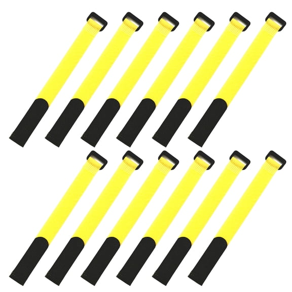 12Pcs Fishing Tool Rod Holder Fishing Rod Tie Holder Fishing Tackle Accessories Reusable Tie Belts Fastener Cable Cord