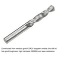 thumbnail image 4 of Uxcell 6.1mm C2/K20 Tungsten Carbide Straight Shank Spiral Flutes Twist Drill Bit, 4 of 5