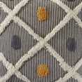 thumbnail image 5 of LR Home Lara Striped Transitional Cotton Throw Pillows, Black/Yellow, 20" x 20", Set of 2, 5 of 7