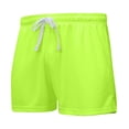 thumbnail image 6 of Only Moment Women's Summer Shorts Mesh Fabric Elastic Waist Wide Leg Casual Cotton Shorts Sets High Waisted Shorts Wowomen Light Green,L, 6 of 8