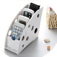 thumbnail image 2 of Desktop Wood TV Remote Control Holder Living Room Bedroom TV Air Conditioner Table Phones Controllers Organizer Home Office Rack Storage Box Circle, 2 of 8