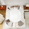 thumbnail image 5 of Feelyou Leopard Zebra Print Full Size Sheets for Women, Fashion Princess Bow-tie Bed Sheets, Brown Stripes Sheet Sets, Microfiber Bedroom Decor, 4 Pieces, 5 of 7