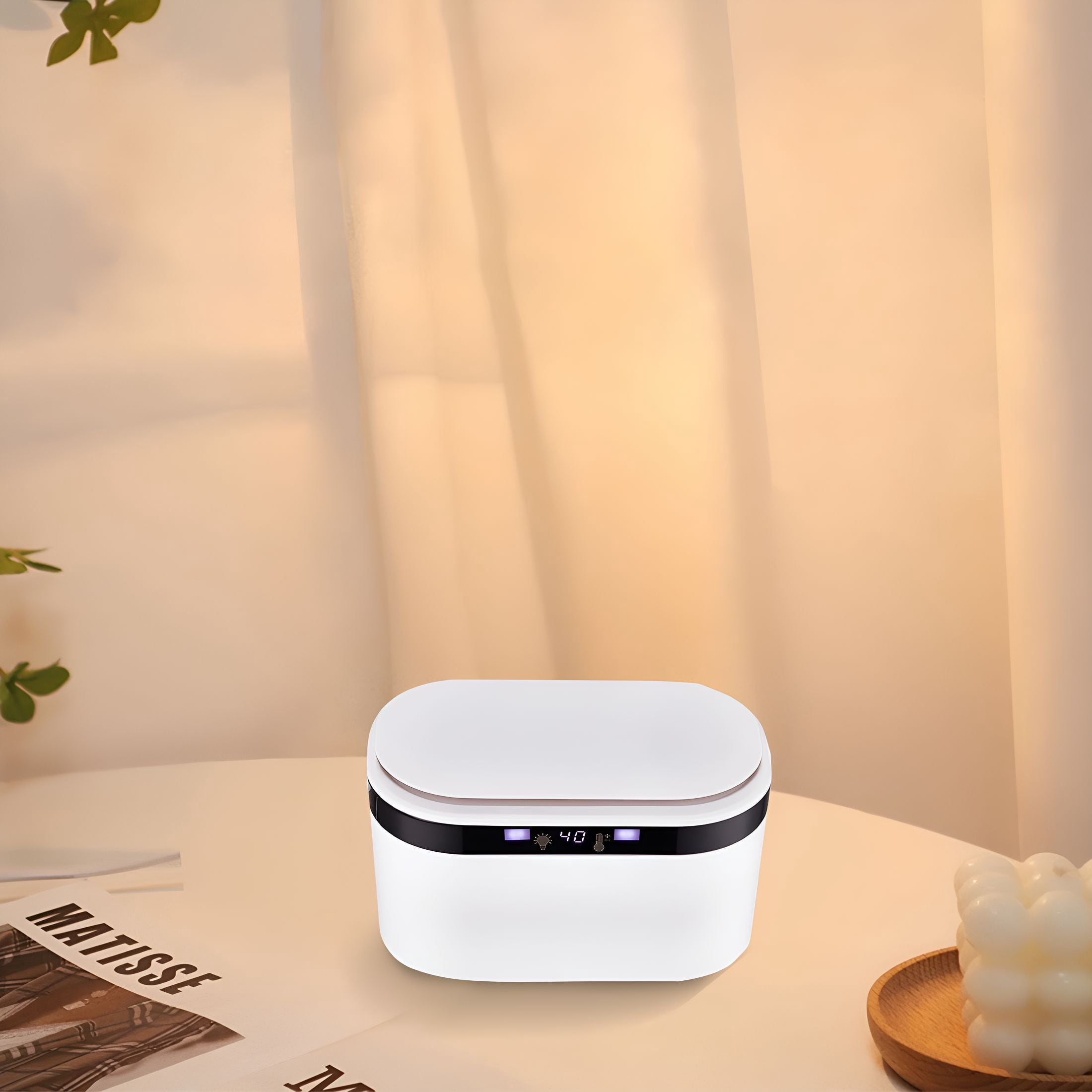 HIBIBUD Wipes Warmer Usb Powered Constant Temperature Heated Dispenser with Soft Night Light for Nursery Baby Wipes Warmer White