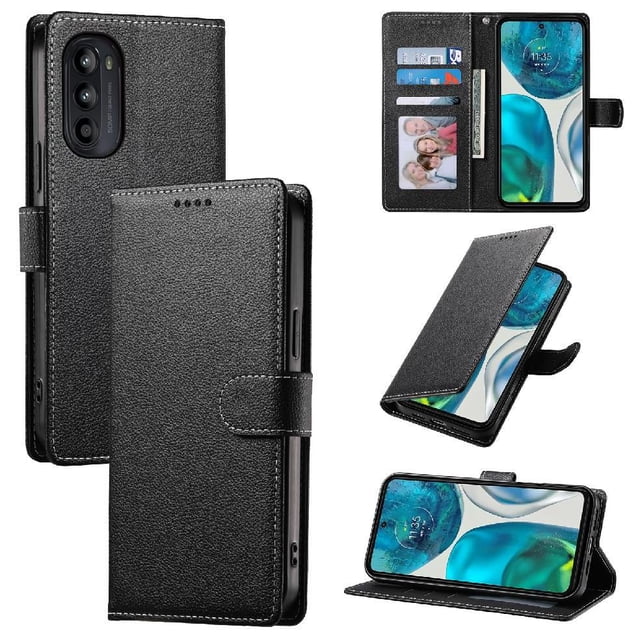 Case for FOXDOCK Motorola Moto G52 4G Wallet Case – Premium Leather, 3 Card Slots, Shockproof Protection