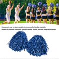 thumbnail image 3 of Lot de 2 pompons de pom-pom girl avec poignée rigide, shakers de fête portables pour danse, école, sport, jeux, esprit d'équipe, bleu, 3 of 4