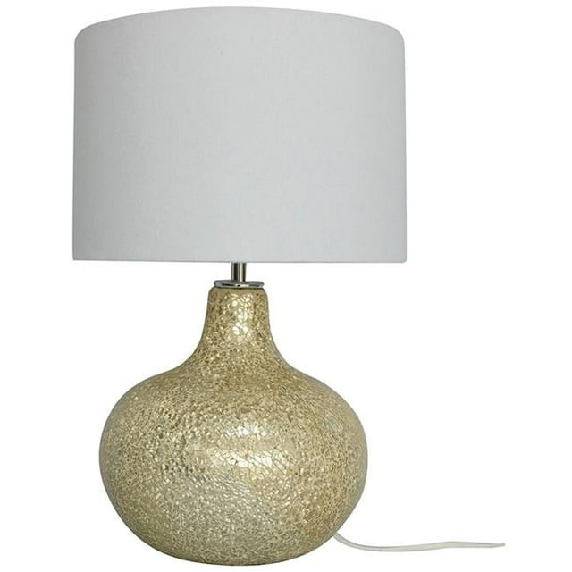 Nu Steel LS-NL10951 Champagne Crackle Glass Table Lamp - 5.5 lbs