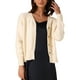 thumbnail image 4 of Suéter de cardigan de manga larga con botones abiertos de punto para mujer INSPIRE CHIC XL Beige, 4 of 6