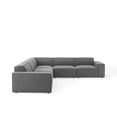 thumbnail image 4 of Modway Canapé Sectionnel Moderne en Tissu Rembourré 5 Pcs en Charbon, 4 of 12