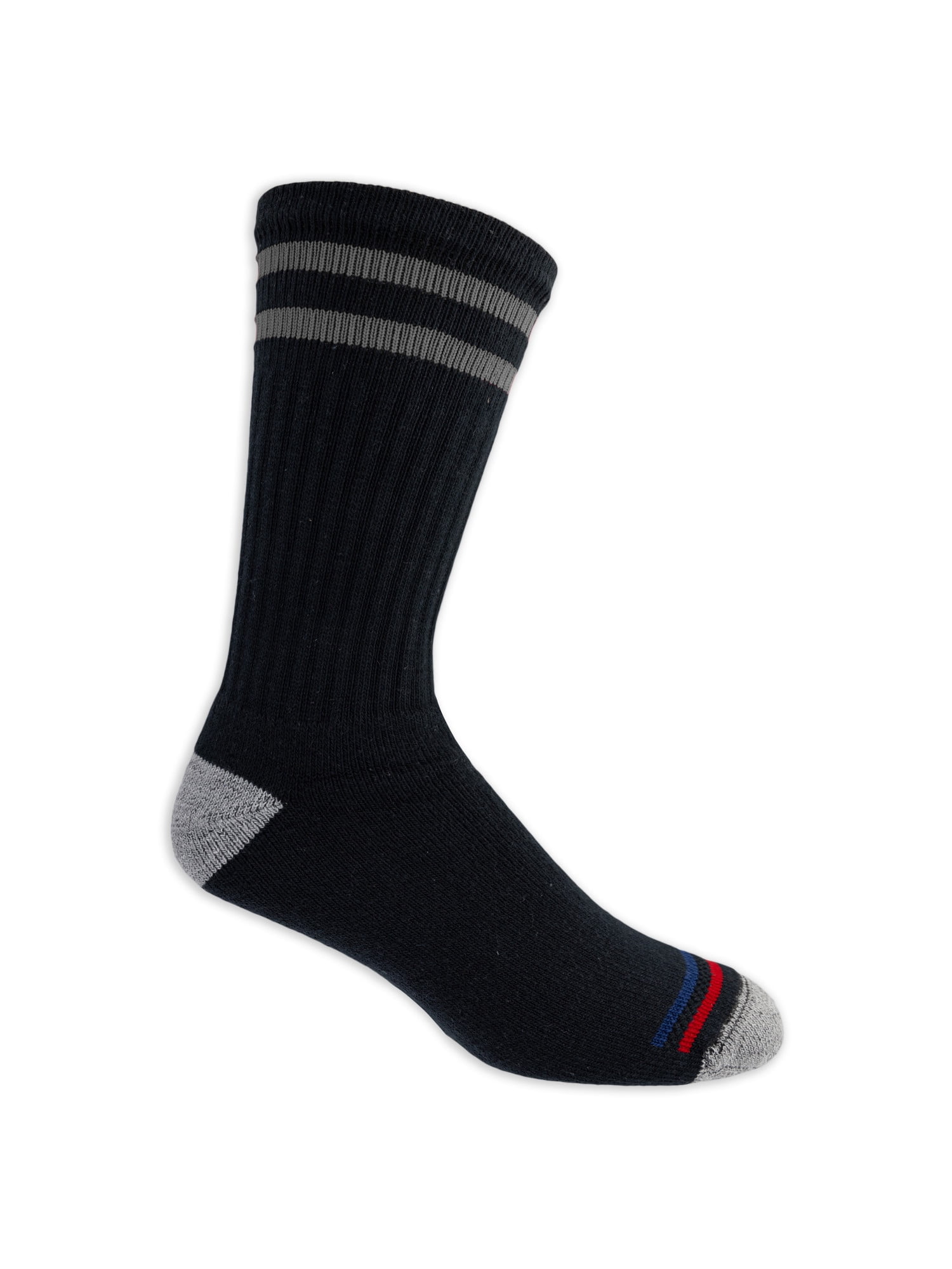 High Ridge Gear Men's Premium Cotton Crew Socks, 4 Pack