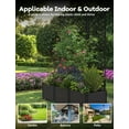thumbnail image 7 of 63-inch Raised Garden Bed with Trellis, Lockable Wheels and Drainage System, Weather-Resistant Resin Outdoor Planter for Patio and Balcony, Ideal for Tomatoes, Flowers, and Herbs, 7 of 7