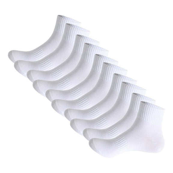 Valueadd 5 Pairs Of Cotton Socks Men'S Mid Calf Socks Sports Socks Solid Color Medium Socks