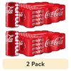 (2 pack) Coca-Cola Mini Soda Pop Soft Drink, 8 fl oz, 20 Pack Cans, Allergens Not Contained