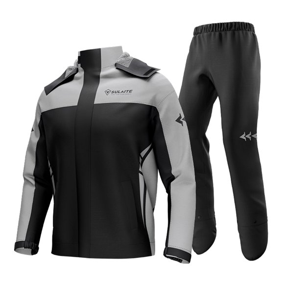 Waterproof Motorcycle Rain Suit Men Women Cycling Rain Gear Jacket and Pants with Storage Bag