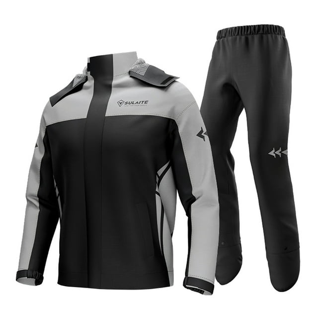 Habit de Pluie Imperméable pour Moto Hommes Femmes, Veste et Pantalon de Pluie de Cyclisme avec Sac de Rangement