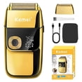 thumbnail image 1 of Afeitadora Eléctrica Kemei 2028 Oro – Profesional, USB Recargable, LED, Doble Hoja de Titanio, Estuche de Viaje, 1 of 8