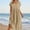 Khaki, variant on HOMBOM Womens Flowy Dresses with Pocket Purple Dress Maxi Summer Cotton Linen Short Sleeve A-Line Dress for Ladies Beach
