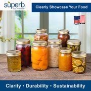 Superb Arglass Wide Mouth Canning Jar 32 oz 12 pk