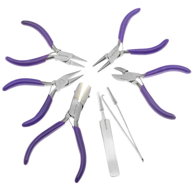 The Beadsmith Tiny Mini Jewelry Tool Kit - 7 Pc Set w/ Case