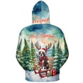 thumbnail image 2 of Merry Christmas Santa Reindeer Antlers Boston Terrier Sleigh Xmas Winter Holiday All Over Print 3D Hoodie Unisex Merch Hoodies Gentleman Dog Lover Gifts - 00023, 2 of 6