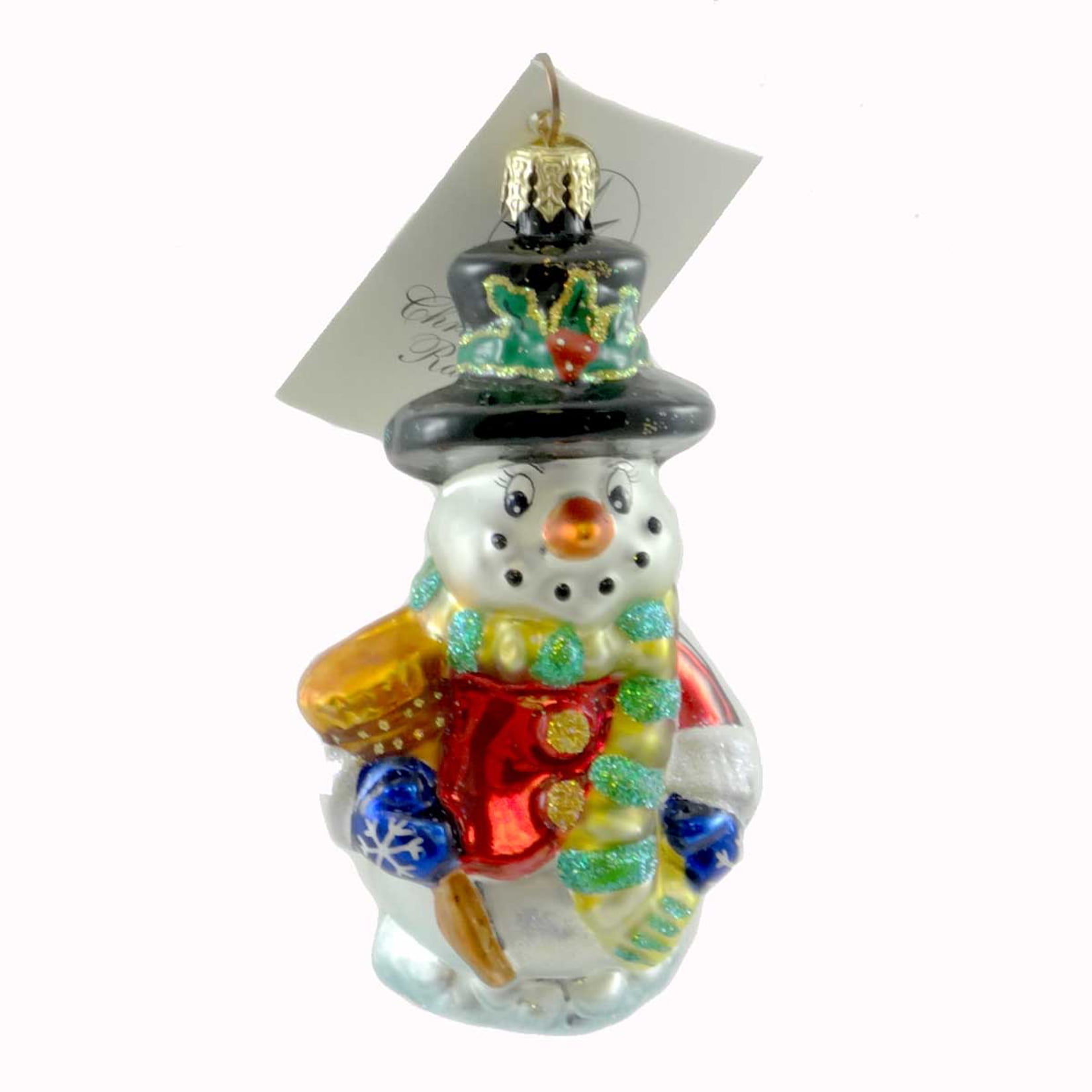 Christopher Radko SNOW SNUGGLE Glass Ornament Christmas