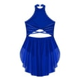 thumbnail image 4 of Sinleey Girls Shiny Lyrical Ballet Dress Backless Jazz Latin Cha-Cha Rumba Samba Dance Costume Blue 8, 4 of 9