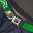 thumbnail image 2 of Buckle-Down Belt, Seatbelt Buckle Belt, St Pats Mugs Not Drugs Beer Mugs Green White Gold, 30 to 44 Inches, 2 of 9