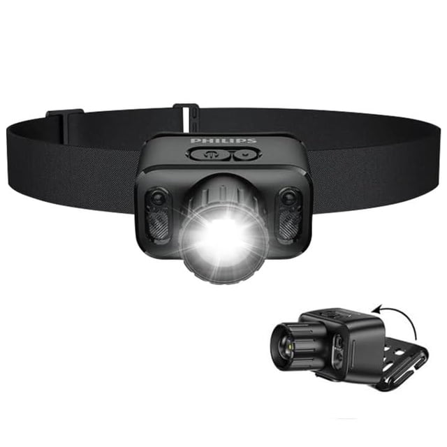 Linterna frontal LED PHILIPS SFL3183RH recargable a prueba de agua 200 lm