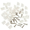 thumbnail image 4 of HINTRMENT 106 Pcs Support de Tiroir en Plastique Blanc pour Réparations de Meubles 1.50x1.30x1.00 Po, 4 of 8