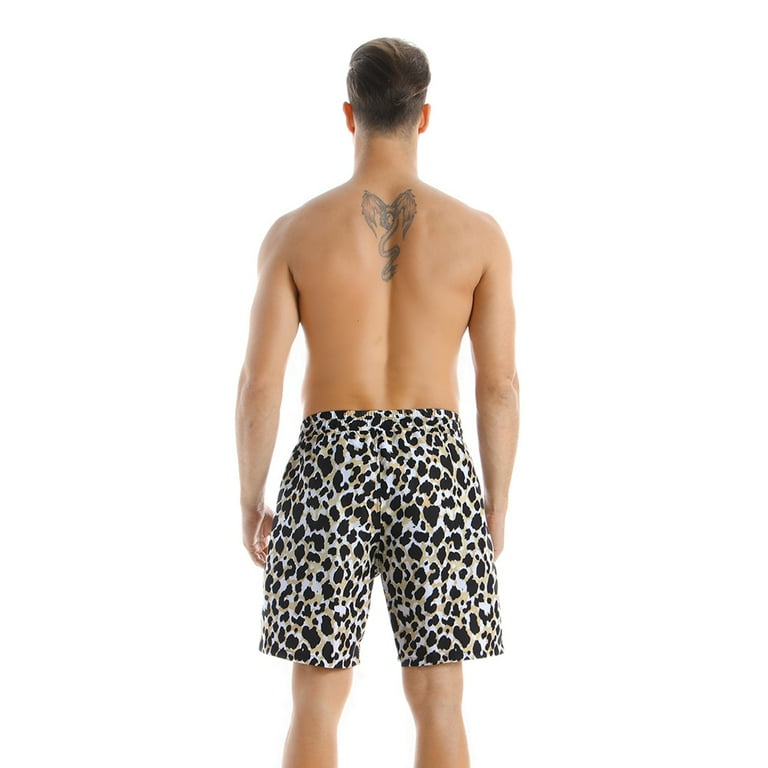 Leopard print mens bathing suit 2025