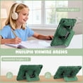 thumbnail image 3 of Fintie Case for Samsung Galaxy Tab A11+ Plus 2025/ A9+ Plus 11 Inch 2023, Fully-Body Rugged Heavy Duty Shockproof Protective Case with Kickstand & Shoulder Strap for Kids, Green, 3 of 8