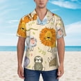 thumbnail image 2 of Disketp Animals Hawaiian Shirts for Men,Mens Casual Short Sleeve Button Down Shirts Beach Shirt,Medium, 2 of 7