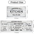thumbnail image 2 of Kitchen Rules Kitchen Mats Set of 2 Farmhouse Kitchen Mats Washable Kitchen Floor Mats Anti Fatigue Kitchen Rugs with Funny Quotes for Home Office Bathroom Entryway Decoration, 2 of 6