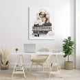 thumbnail image 2 of Stupell Industries Fluffy Puppy on Fashion Books Pink Florals Beauty & Fashion Painting Gallery Wrapped Canvas Print Wall Art, 36 x 48, 2 of 6