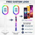 thumbnail image 6 of Portable iPad Photo Booth Stand with RGB Ring Light - Compatible with 10.2" to 13" iPad Pro/Air, Party Selfie Station for Weddings & Corporate Events (White)​, 6 of 8